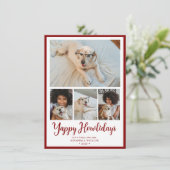 Yappy Howholidays 4 foto Feestdagenkaart (Staand voorkant)