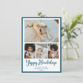 Yappy Howholidays 4 foto Feestdagenkaart (Staand voorkant)