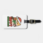 Yappy Howholidays - Schattigee Cartoon voor kersth Bagagelabel (Voorkant horizontaal)