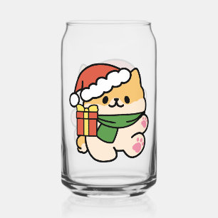 Yappy Howholidays - Schattigee Cartoon voor kersth Blikvorm Glas