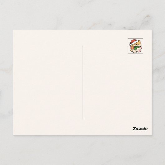 Yappy Howholidays - Schattigee Cartoon voor kersth Briefkaart (Achterkant)