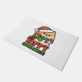 Yappy Howholidays - Schattigee Cartoon voor kersth Deurmat (Schuin)