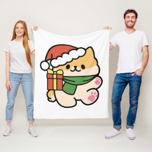 Yappy Howholidays - Schattigee Cartoon voor kersth Fleece Deken
