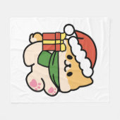 Yappy Howholidays - Schattigee Cartoon voor kersth Fleece Deken (Voorkant (Horizontaal))