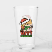 Yappy Howholidays - Schattigee Cartoon voor kersth Glas (Voorkant)