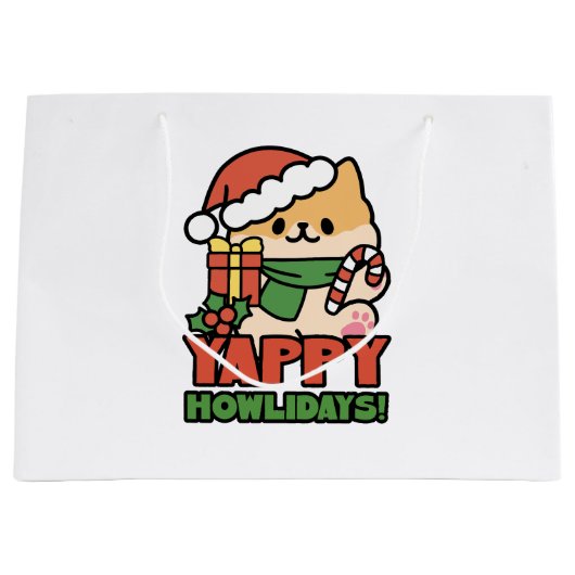 Yappy Howholidays - Schattigee Cartoon voor kersth Groot Cadeauzakje (Voorkant)