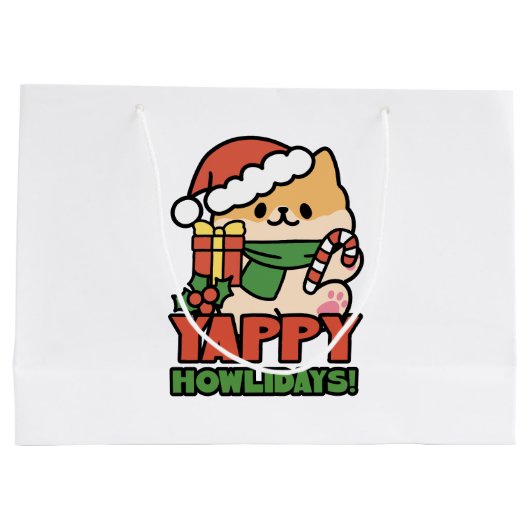 Yappy Howholidays - Schattigee Cartoon voor kersth Groot Cadeauzakje (Achterkant)