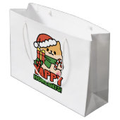 Yappy Howholidays - Schattigee Cartoon voor kersth Groot Cadeauzakje (Achterkant Gekanteld)