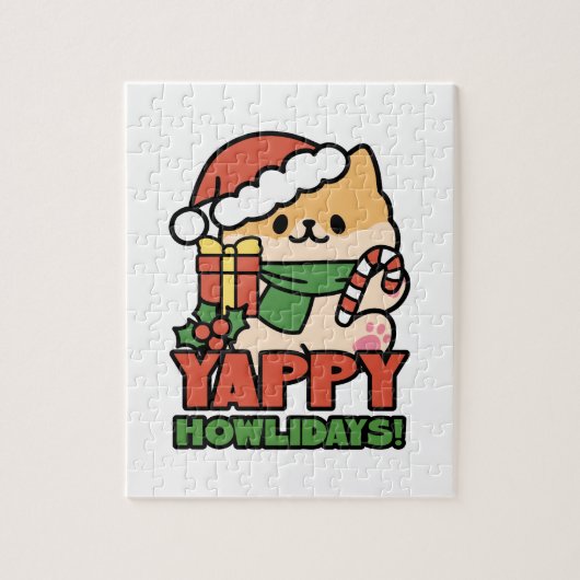 Yappy Howholidays - Schattigee Cartoon voor kersth Legpuzzel (Verticaal)
