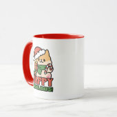 Yappy Howholidays - Schattigee Cartoon voor kersth Mok (Voorkant links)