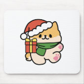 Yappy Howholidays - Schattigee Cartoon voor kersth Muismat (Voorkant)