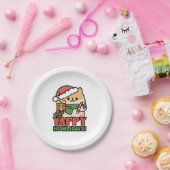Yappy Howholidays - Schattigee Cartoon voor kersth Papieren Bordje (Feest)