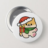 Yappy Howholidays - Schattigee Cartoon voor kersth Ronde Button 7,6 Cm (Voorkant /achterkant)
