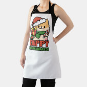 Yappy Howholidays - Schattigee Cartoon voor kersth Schort (Insitu)