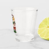 Yappy Howholidays - Schattigee Cartoon voor kersth Shot Glas (Rechts)