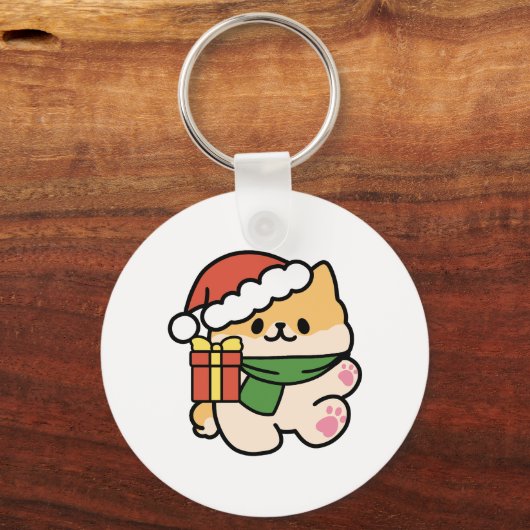 Yappy Howholidays - Schattigee Cartoon voor kersth Sleutelhanger (Voorkant)