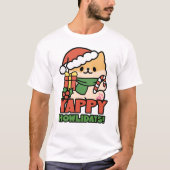 Yappy Howholidays - Schattigee Cartoon voor kersth T-shirt (Voorkant)