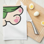 Yappy Howholidays - Schattigee Cartoon voor kersth Theedoek (Quarter Fold)