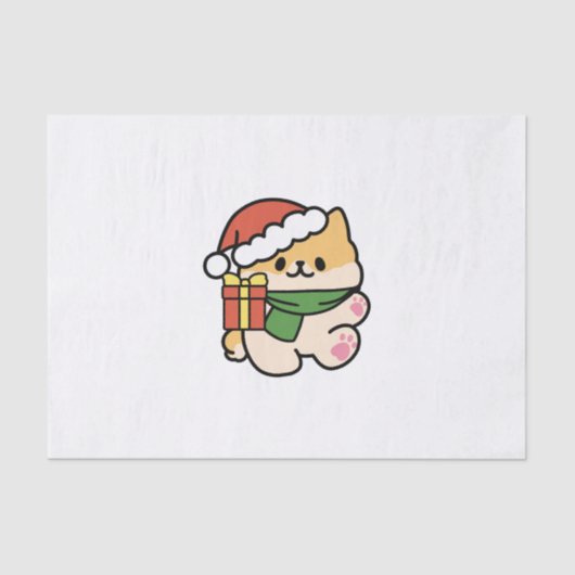 Yappy Howholidays - Schattigee Cartoon voor kersth Tissuepapier (Voorkant)