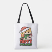Yappy Howholidays - Schattigee Cartoon voor kersth Tote Bag (Achterkant)