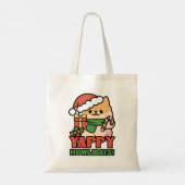 Yappy Howholidays - Schattigee Cartoon voor kersth Tote Bag (Achterkant)