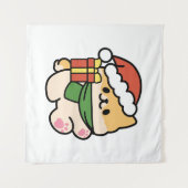 Yappy Howholidays - Schattigee Cartoon voor kersth Wandkleed (Voorkant (horizontaal))