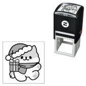 Yappy Howholidays - Schattigee Cartoon voor kersth Zelfinktende Stempel (In situ)