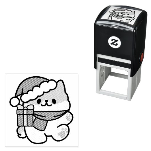 Yappy Howholidays - Schattigee Cartoon voor kersth Zelfinktende Stempel (In situ)