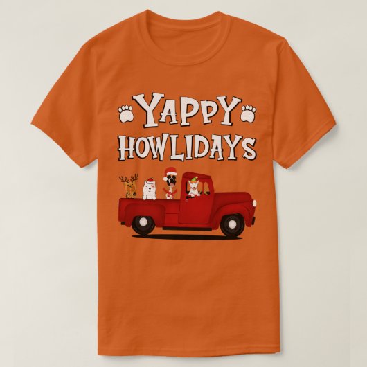 Yappy Howholidays Witte tekst 1 T-shirt (Design voorkant)