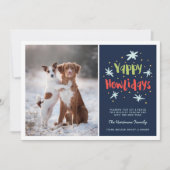 Yappy Howlidays Dog kerstfotomarine Feestdagenkaart (Voorkant)