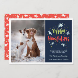 Yappy Howlidays Dog kerstfotomarine Feestdagenkaart