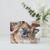 YAPPY HOWLIDAYS | Funny Dog Photo Feestdagenkaart (Staand voorkant)