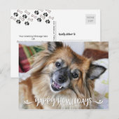 YAPPY HOWLIDAYS | Funny Dog Photo Feestdagenkaart (Voorkant / Achterkant)