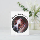 Yappy Puppy Valentijnsdag Digitale Schildering Feestdagenkaart (Staand voorkant)