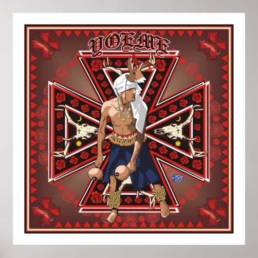Yaqui Deer Dancer Art Poster richard legarreta (Voorkant)
