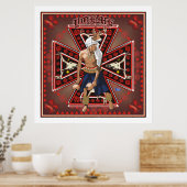 Yaqui Deer Dancer Art Poster richard legarreta (Keuken)