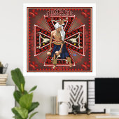 Yaqui Deer Dancer Art Poster richard legarreta (Thuiskantoor)