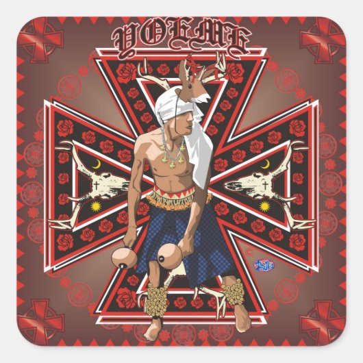 Yaqui Deer Dancer sticker (Voorkant)