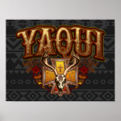 Yaqui Deer Skull Poster Art Print (Voorkant)