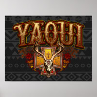 Yaqui Deer Skull Poster Art Print