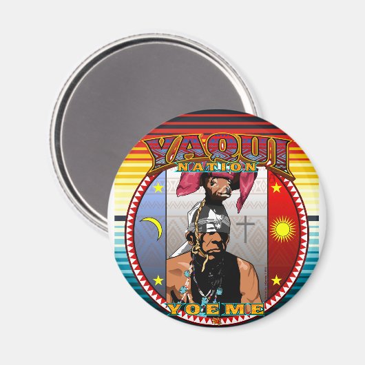 Yaqui Herten Danser magneet 3 (Voorkant / Achterkant)