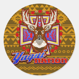 yaqui natie hert design yoeme sticker