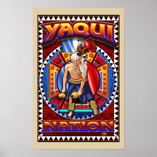 Yaqui Nation Deer Dancer art Print poster (Voorkant)
