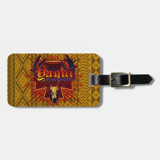 Yaqui Nation Deer Skull Design Bagagelabel (Voorkant horizontaal)