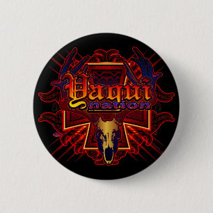 Yaqui Nation Deer Skull Design Ronde Button 5,7 Cm