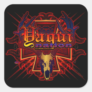 Yaqui Nation Deer Skull Design sticker art