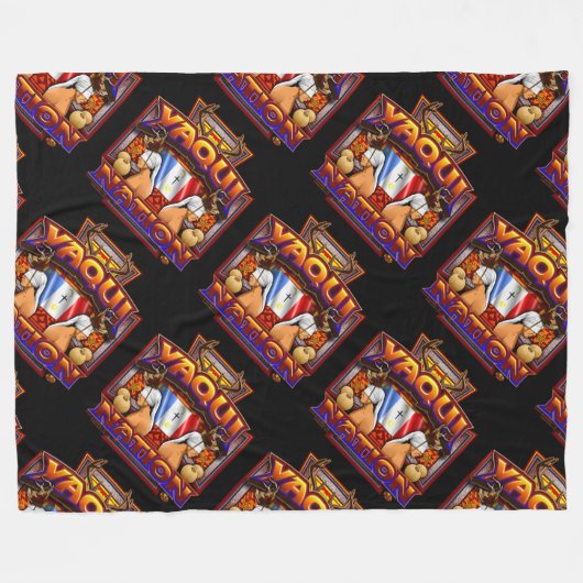 Yaqui Nation Flag Deer Dancer-ontwerp Fleece Deken (Voorkant (Horizontaal))