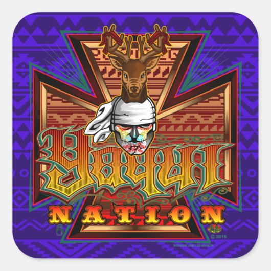 Yaqui Nation Hertendanser ontwerp #3 Sticker (Voorkant)