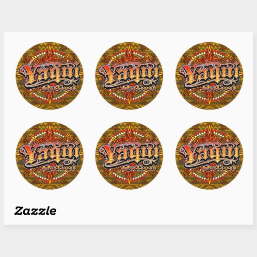 Yaqui Nation sticker design goud (Vel)