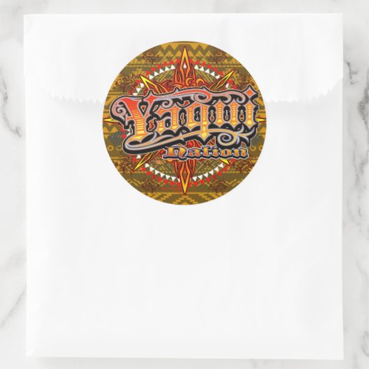 Yaqui Nation sticker design goud (Tas)